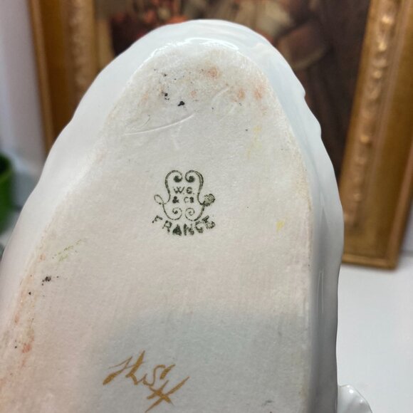 Antique Hand Painted WG & Co. Embossed Limoges Porcelain Tray Applied Leaf - Picture 7 of 12